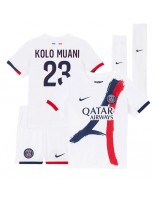 Paris Saint-Germain Randal Kolo Muani #23 Vieraspaita Lasten 2024-25 Lyhythihainen (+ shortsit)